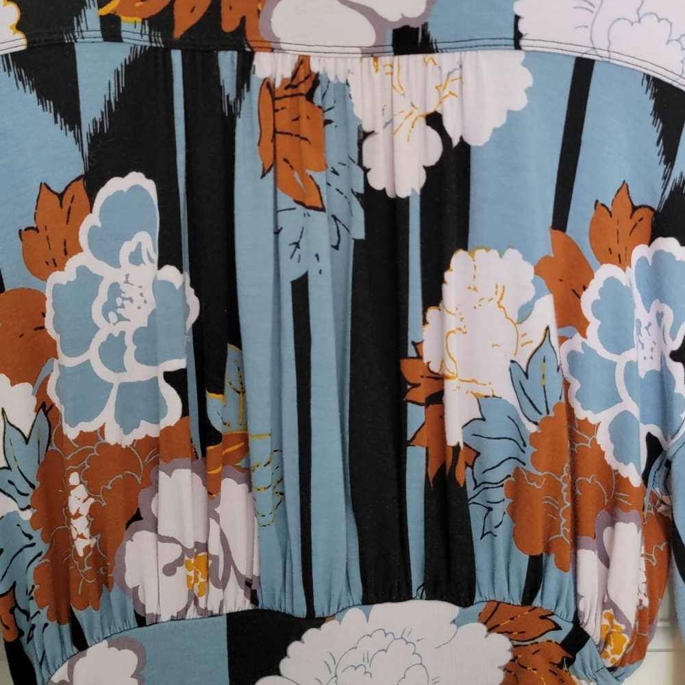 Free People Floral Kimono Wrap Top - Picture 6 of 7